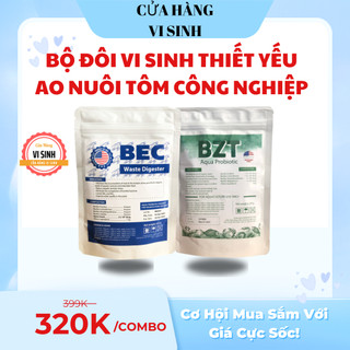 ComBo 2 Gói BZT-BEC⚡ Bộ đôi Vi Sinh Cắt Tảo, Giảm Nhớt Bạt, Xử Lý Đáy, Bùn ao Tôm