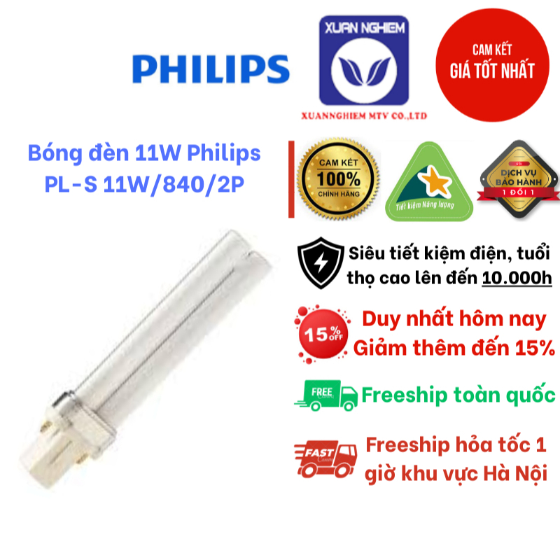 Bóng đèn 11W Philips PL-S 11W/840/2P