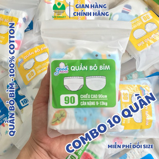 Combo 10 Quần Bỏ Bỉm Goodmama 6 lớp dành cho bé trai và bé gái size 80,90,100,110