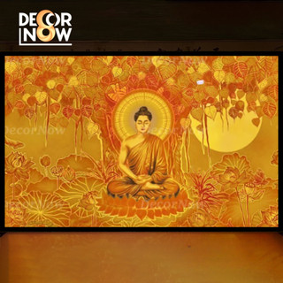 Đèn thờ trúc chỉ in ngang đặt sau tượng phật decornow, làm đèn hào quang bàn thờ tượng phật quan âm