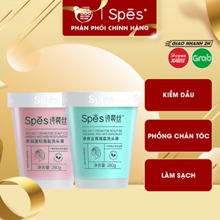 Dầu Gội Tẩy Tế Bào Chết Muối Biển Làm Sạch Sâu, Hỗ trợ Giảm Gàu, Tóc Bồng Bềnh SPES Sea Salt Cream For Scalp 280g