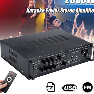 Amly karaoke bluetooth Sunbuck 6188BT 220V/12V hàng cao cấp - Amply ô tô, xe tải điều chỉnh volume, echo, bass, treble