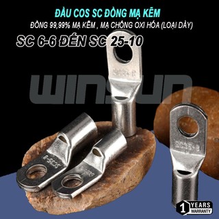 Đầu cos sc đồng mạ kẽm chất lượng cao sc 6-6 đến sc 25-10 mạ chống oxi hóa