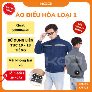  Áo điều hòa loại 1 chính hãng KOJI kèm Quạt GIFV 50000mAh chạy 10-18 tiếng vải không bai xù