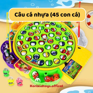 Đồ chơi mô phỏng câu cá nhựa cho trẻ em 45 con cá có phát nhạc