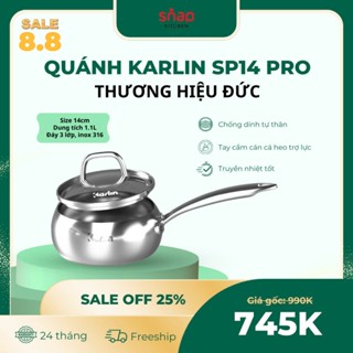Nồi chảo quánh Karlin Ps20, SP18, SP14 inox 316 cao cấp (Chính hãng)