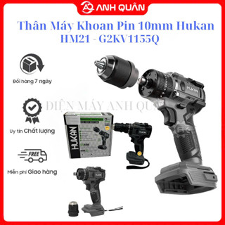 Thân máy khoan pin kèm bắn vít HUKAN G2KV1155Q, 3 Chức Năng, Không Chổi Than, 10mm, Có khóa trục