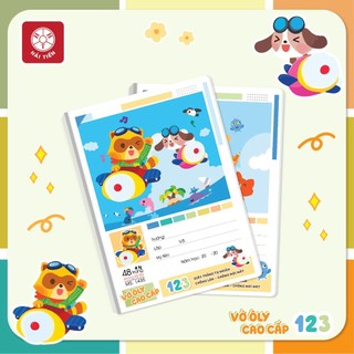 HẢI TIẾN Vở 4 ô ly cao cấp 6 sao 123 - 48 trang - Chống lóa - Lốc 10 quyển