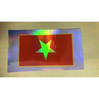 Decan Tem lá cờ 7 màu hot trend cờ tổ quốc - decan ô tô , xe máy cờ phản quang, cờ tem thường.. SL 1 cái