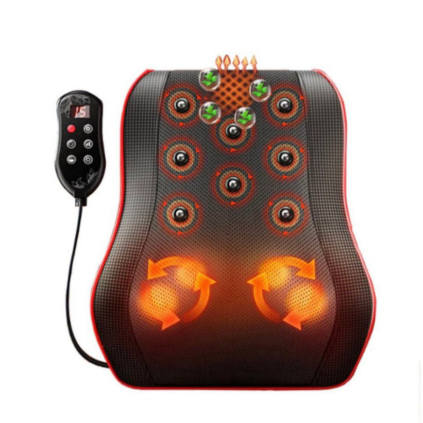 Gối Massage Cổ Vai Gáy, Gối Massage Hồng Ngoại 20 Bi mát xa Kết Hợp Chườm Nóng Cao Cấp