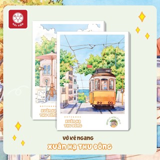 HẢI TIẾN Vở kẻ ngang Hải Tiến - Xuân Hạ Thu Đông 80 trang Lốc 10 quyển