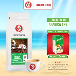 Cà phê hạt Arabica rang mộc nguyên chất - Copen Coffee 1KG/GÓI - dành cho pha phin gu đắng nhẹ, thơm dịu
