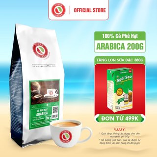 Cà phê hạt Arabica rang mộc nguyên chất Copen Coffee 200G -  dành cho pha phin gu đắng nhẹ, thơm dịu