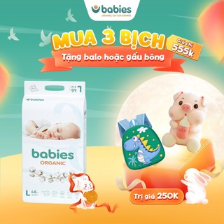 Tã/bỉm quần Babies Organic siêu mềm mịn, 2mm mỏng thoáng, Lô hội ngừa hăm bí - Thương hiệu bỉm Việt