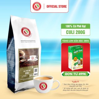 Cà phê hạt Culi rang mộc nguyên chất Copen Coffee Túi 200G - Hương vị đắng đậm, thơm nồng, hậu vị sâu dành cho pha phin