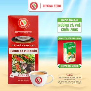 Cà phê rang xay Hương cà phê Chồn Copen Coffee Hộp 200G kèm phin Inox - gu truyền thống đậm đà hương chồn thơm nồng