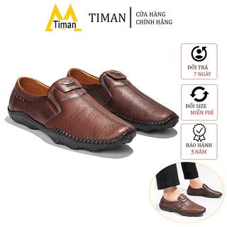 Giày nam lười chất liệu da bò đẹp phong cách công sở thiết kế cao cấp tây bảo hành 5 năm NT78 TIMAN