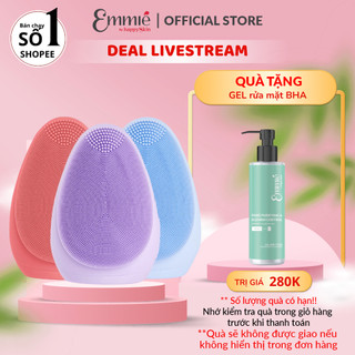 Máy Rửa Mặt Emmié Premium Facial Cleansing Brush Chống Thấm Nước Làm Sạch Sâu Loại Bỏ Bụi Bẩn Bã Nhờn BH 12 Tháng