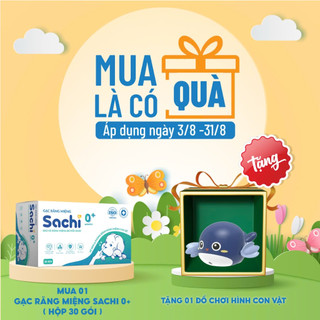 Gạc Rơ Lưỡi SACHI Dịch Chiết Lá Hẹ Dùng Vệ Sinh Răng Miệng An Toàn Cho Bé Từ 0 Tháng Tuổi