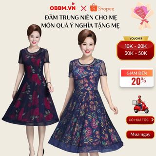 Đầm trung niên cao cấp 2 lớp mềm mát cực sang chảnh tặng mẹ_luoi