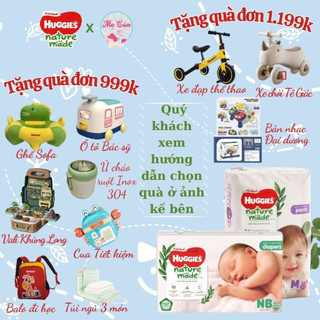 (Quà tặng tháng 8) Tã quần/dán Huggies Siêu Cấp Platinum Nature Made M58/L44/XL38/XXL26 NB60/S82/M64/L54/XL44
