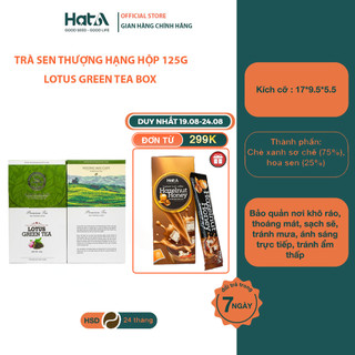 Trà sen thượng hạng Hương Mai Cafe Premium Lotus Green Tea 100% lá trà non ướp trong bông sen 125gr
