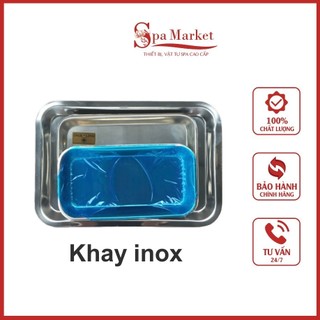 Khay inox y tế hình chữ nhật đựng dụng cụ y tế