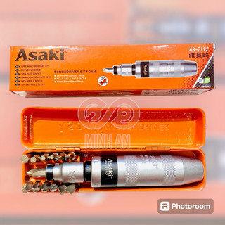 Bộ tua vít đóng ASAKI [HÀNG CHÍNH HÃNG] AK-7192 - Bộ mũi vít đóng 13 chi tiết chắc chắn, sắc sảo