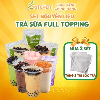 Set Trà Sữa Tự Pha 15 Ly FREESHIP Trà Sữa Phúc Long, Thái Xanh, Hồng Trà Sữa- ZKitchen
