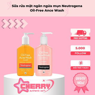 [USA]Sửa Rửa Mặt Dạng Gel Neutrogena Oil-Free Acne Wash 269ml