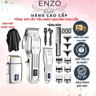 Tông đơ cắt tóc nam cao cấp ENZO 973 thương hiệu Italia, tông cắt+chấn viền+cạo râu BH 5 năm