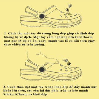Sticker Lò Xo Gắn Dép 3D Jibbitz Dép Crocs, Phụ Kiện Trang Trí Dép Sục Lò Xo 3D Họa Tiết Siêu Xinh [ STICKER ]