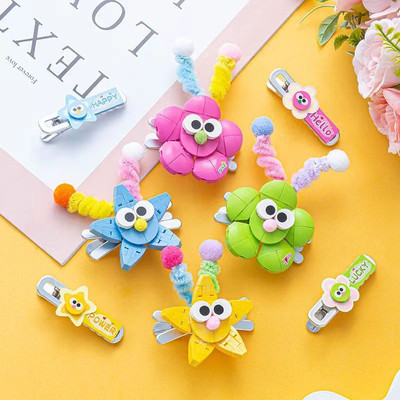 Bộ lắp ráp LOZ mini mô hình kẹp tóc dễ thương, đa sắc màu