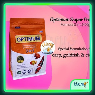Thức ăn cho cá cảnh Optimum 3in1 gói 800g tăng màu và cho cá giống - Hàng Công Ty