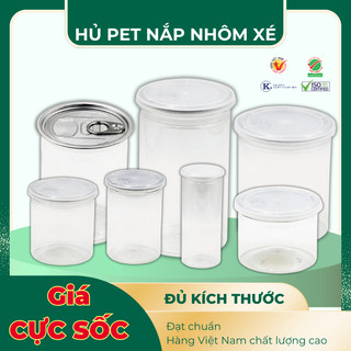 Combo 50 hủ pet nắp nhôm xé - đầy đủ kích thước