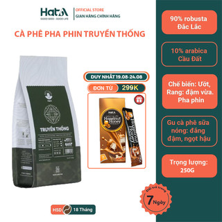 Cà phê nguyên chất pha phin Hạt A Cafe TRUYỀN THỐNG gu cà phê sữa nóng hương thơm, vị đậm, ngọt hậu 250g/500g/1000g