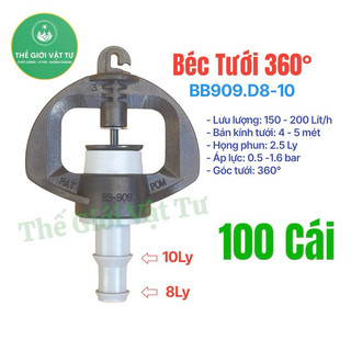 100 Béc tưới nhỏ kiểu Australia tưới 360 độ đuôi 10 ly