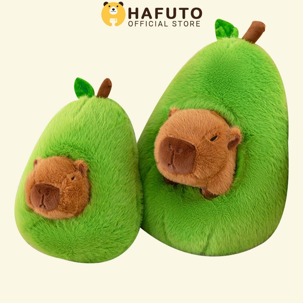 Gấu Bông Chuột Capybara Trong Quả Bơ Đáng Yêu Hafuto, Quà Tặng Đồ Chơi Thú Bông Cho Người Yêu