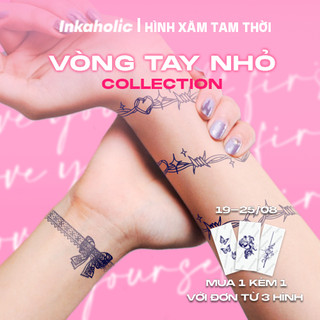 [Wristband Collection ] Hình xăm dán tạm thời 15 ngày Inkaholic, xăm giả đẹp & ngầu y xăm thật, chống nước