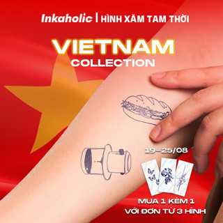 [ VietNam Collection ] Hình xăm dán tạm thời 15 ngày Inkaholic, đẹp & ngầu y như thật, chống nước 100