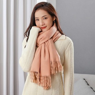 Khăn choàng cashmere nữ HUMI chất dạ lông cừu cao cấp màu sắc đơn sắc phụ kiện thời trang thu đông