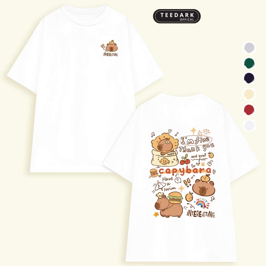 Áo Thun Nam Nữ, Áo Phông Unisex By TEEDARK Mã Capy Burger Chất Cotton Mềm Mịn Form OverSize