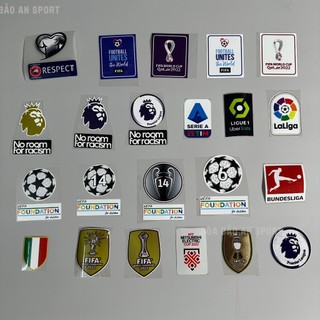 Badge/Logo ngoại hạng anh, champion c1 2025 giải đấu in tay áo bóng đá Đủ Mẫu chất liệu Decal in áo bóng đá thể thao