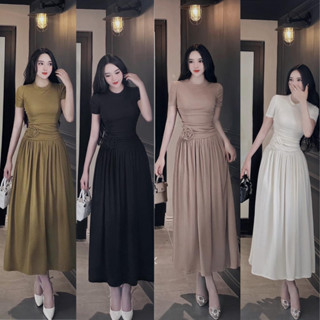 Đầm Body Nữ Tay Ngắn Dáng Dài Có Khóa Kéo, Váy Body Nữ Đi Chơi Dự Tiệc Sang Chảnh D120 LONACO