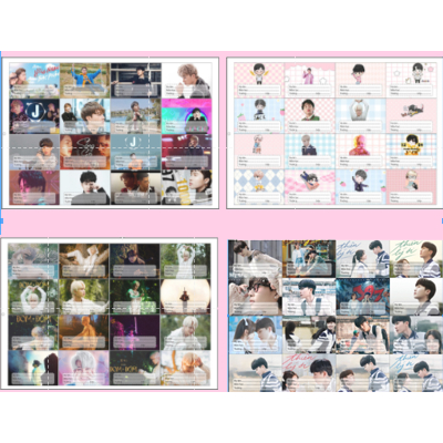 combo 2 tờ 32 nhãn vở jack NV33 hoạt hình có keo dán sẵn idol thần tượng