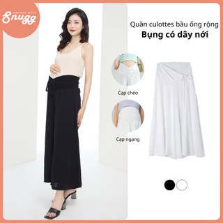 Quần culottes bầu ống rộng bụng có dây nới Snugg - SNU2225