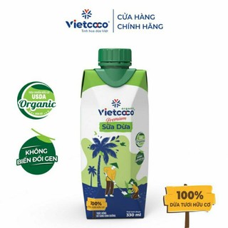 1 thùng sữa dừa organic vietcoco date mới (12 hộp x 330ml)