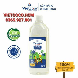 1 Chai dầu dừa tinh khiết organic vietcoco 500ml