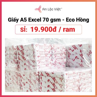 [GIÁ SẬP SÀN] 1 Ram=400 Tờ Giấy A5 Excel 70 gsm - Eco - trắng mịn, không bụi giấy, độ trắng 95% và in cực tiết kiệm