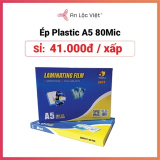 [HÀNG YIDU CHÍNH HÃNG] 1 hộp = 100 tờ Ép Plastic nhựa dẻo A5 80Mic cam kết 100% Giấy - Màng Ép Plastic YIDU chính hãng